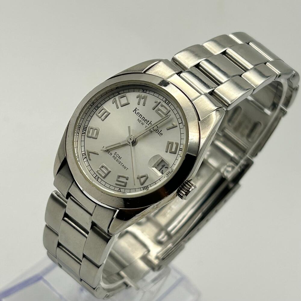 Kenneth Cole New York Silver-tone Stainless Steel Quartz Watch Working